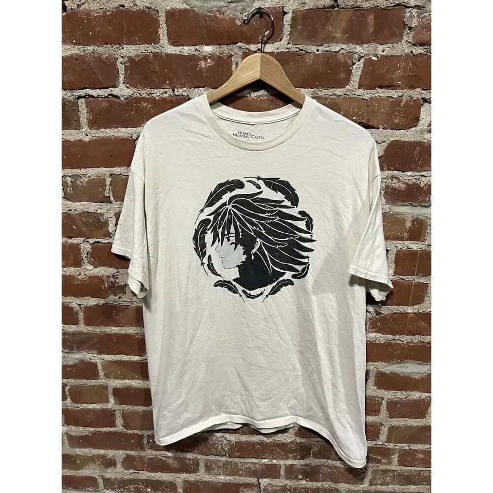 Howls Moving Castle Off-White T Shirt Size XL 2004 Studio Ghibli Y2K VTG